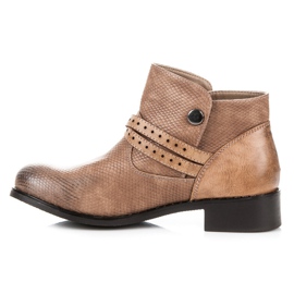 Niedrige Stiefel mit einem Muster braun 1