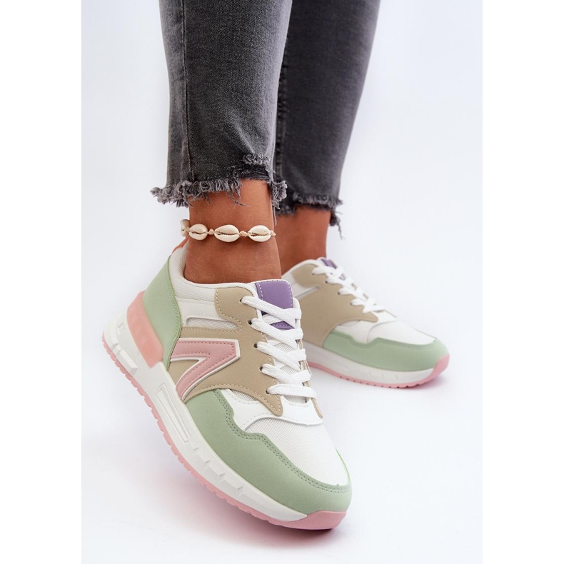 Stylische Damen-Sneaker auf der Multicolor-Plattform mehrfarbig 1