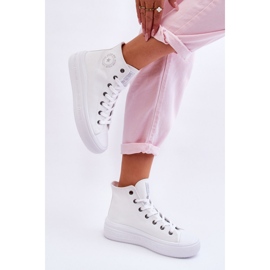 Weiße, hohe Damen-Sneaker von Big Star 1