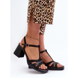 Damen-Sandalen mit hohen Absätzen Schwarz 1