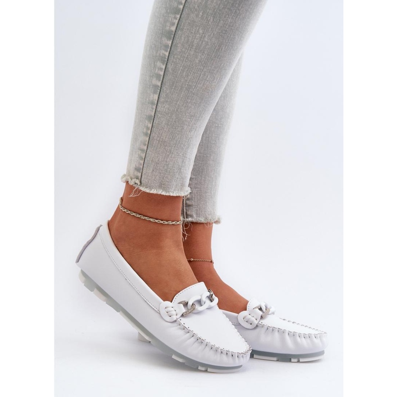 Step in style Mokassins Modell S.Barski LR339 Weiß – Treten Sie mit Stil ein 1