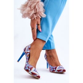 Step in style High Heels Modell Lewski Shoes 2659 Blau/Rot – Treten Sie ein mit Stil mehrfarbig 1