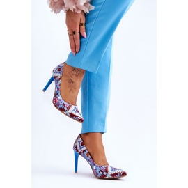 Step in style High Heels Modell Lewski Shoes 2659 Blau/Rot – Treten Sie ein mit Stil mehrfarbig 2