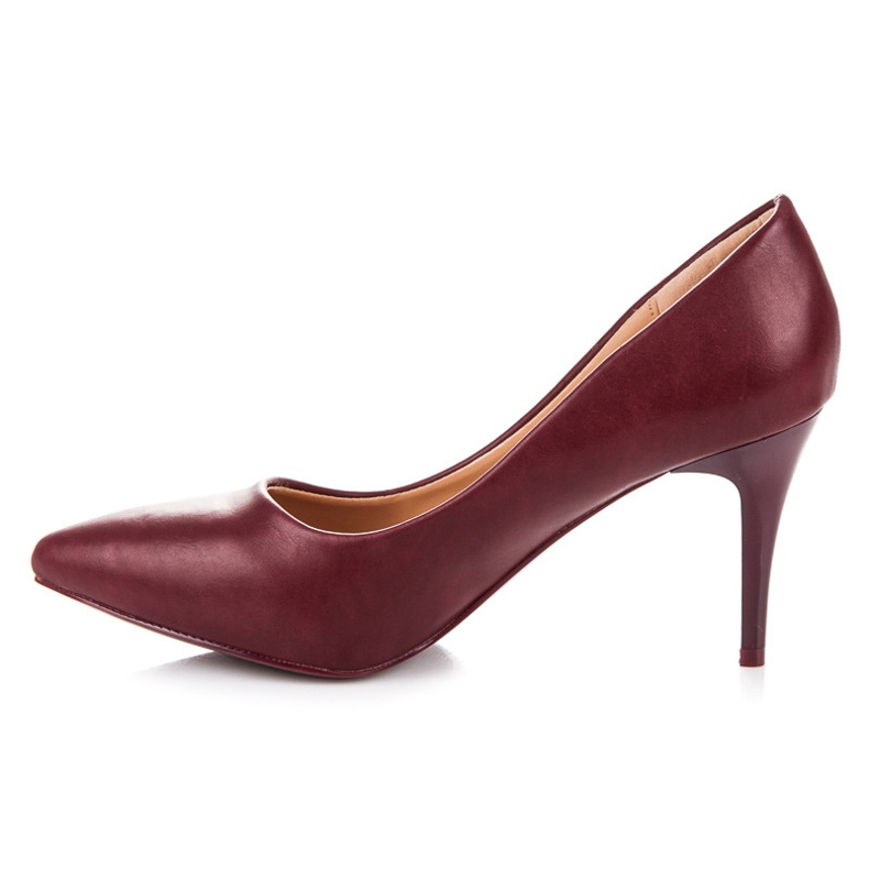Ideal Shoes Kastanienbraune High Heels rot 1