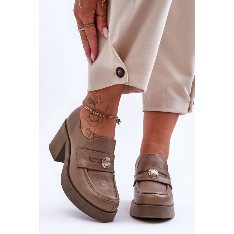 Step in style Schuhe Modell Dunadia 20148 Dunkelbeiges Leder – Treten Sie ein mit Stil 1