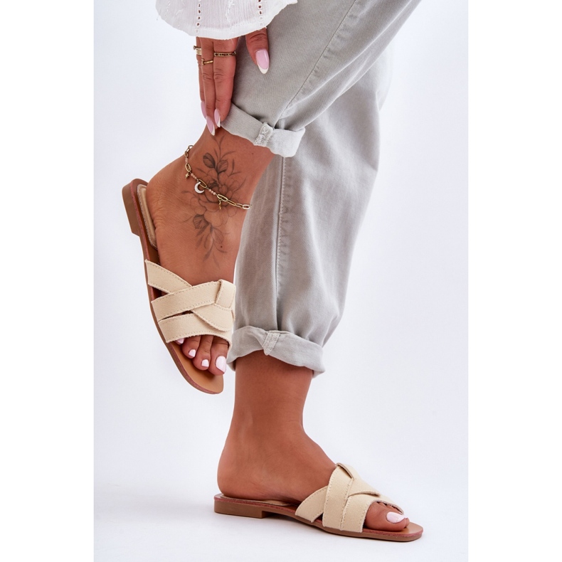 Step in style Sandalen-Flip-Flops Modell Aversa W-112 Beige – Treten Sie ein mit Stil 1