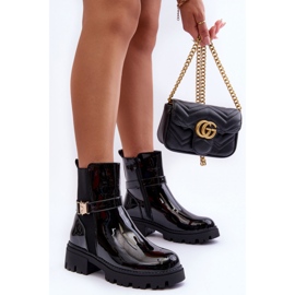 Step in style Chelsea-Stiefel Modell Elspetia F35-1 Schwarzlack – Treten Sie ein mit Stil 1