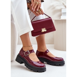 Step in style Schuhe Modell Plikuria 1813-1 Bordo Lakier – Treten Sie ein mit Stil rot 1