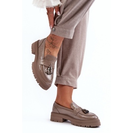 Step in style Schuhe Modell Velenase YL189 Dark Beige Lakier – Treten Sie ein mit Stil 2