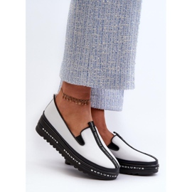 S. BARSKI Barski Damenschuhe aus weißem Naturleder 1