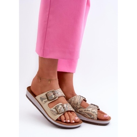 Modische Flip-Flops der Marke INBLU beige 1