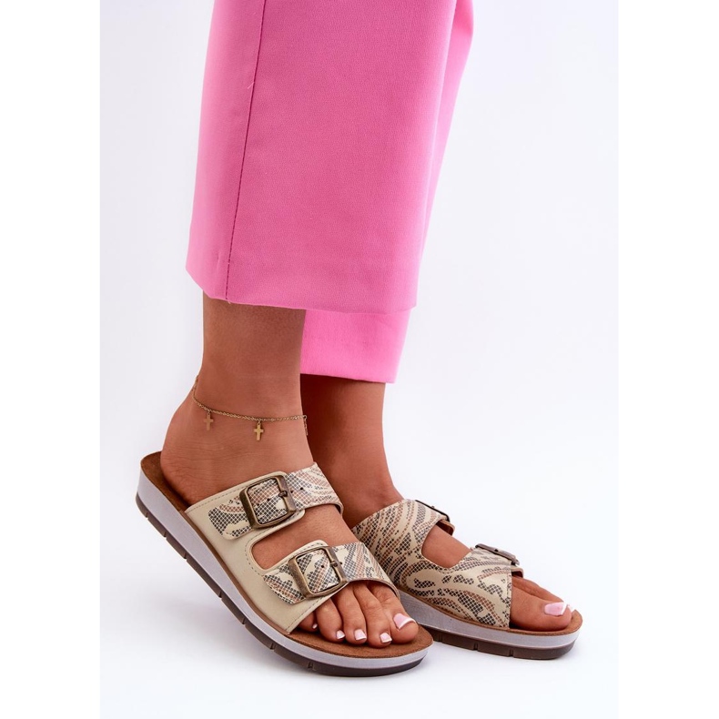 Modische Flip-Flops der Marke INBLU beige 1