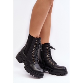 Step in style Arbeitermodell Charmea F33 aus schwarzem Leder – Treten Sie ein mit Stil 1