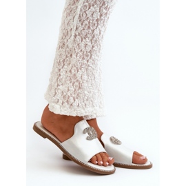 Elegante Damenhausschuhe von S.Barski Silver grau 1