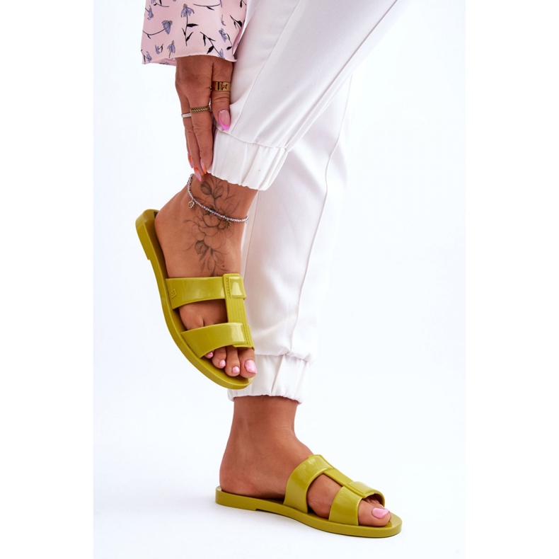 Vegane Damenhausschuhe von ZAXY grün 2