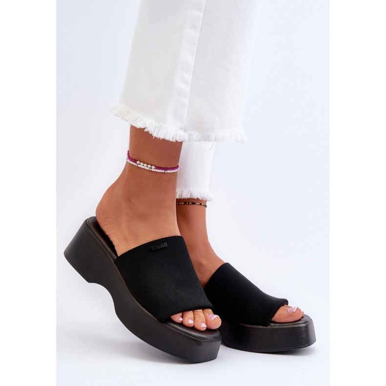 Leichte Flip-Flops von Big Star Black schwarz 1