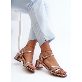 Sergio Leone Schöne Damensandalen aus Öko-Leder rosa 1