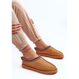 Hausschuhe aus Kamelfell braun 1