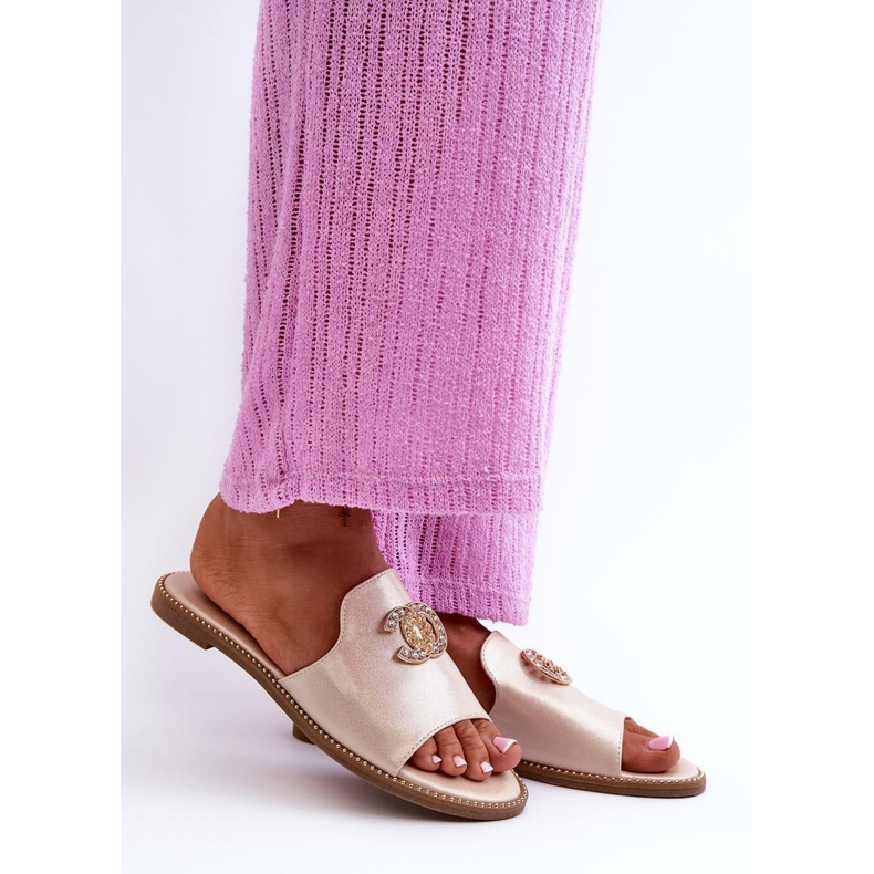 S.Barski KV27-050 Goldene Flip-Flop-Sandale 1