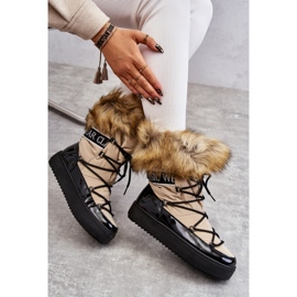 Schneestiefel Modell HY821-63 Beige/Schwarz 1