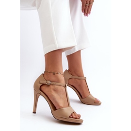 Vinceza Bezowe Damensandalen beige 1