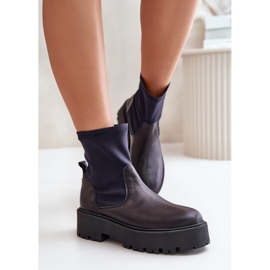 Slip-On-Stiefeletten Zazoo Schwarzes Modell 1