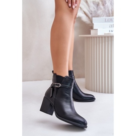 Jezzi Schwarze Stiefeletten mit hohem Absatz 1