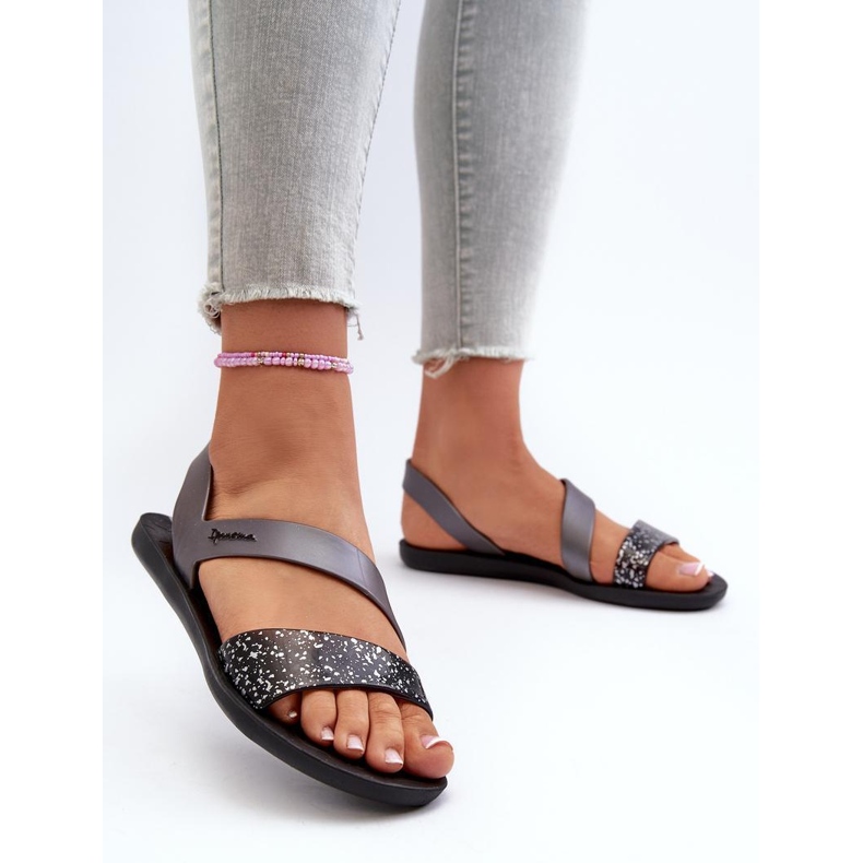 Sandalen 82429 Ipanema Vibe Sandal Fem schwarz und silber 1