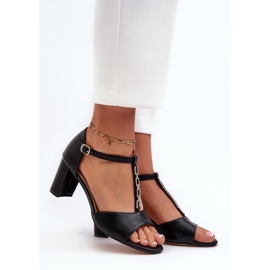 Sandalen mit Verzierungen 24SD98-7148 schwarz 1