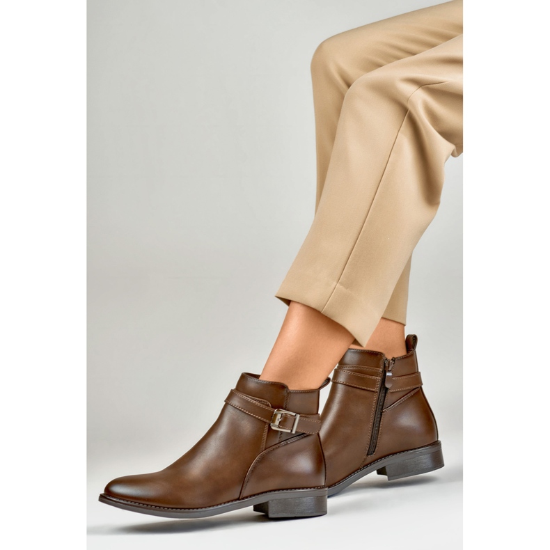 Damenstiefel CH2225BR beige und braun 1