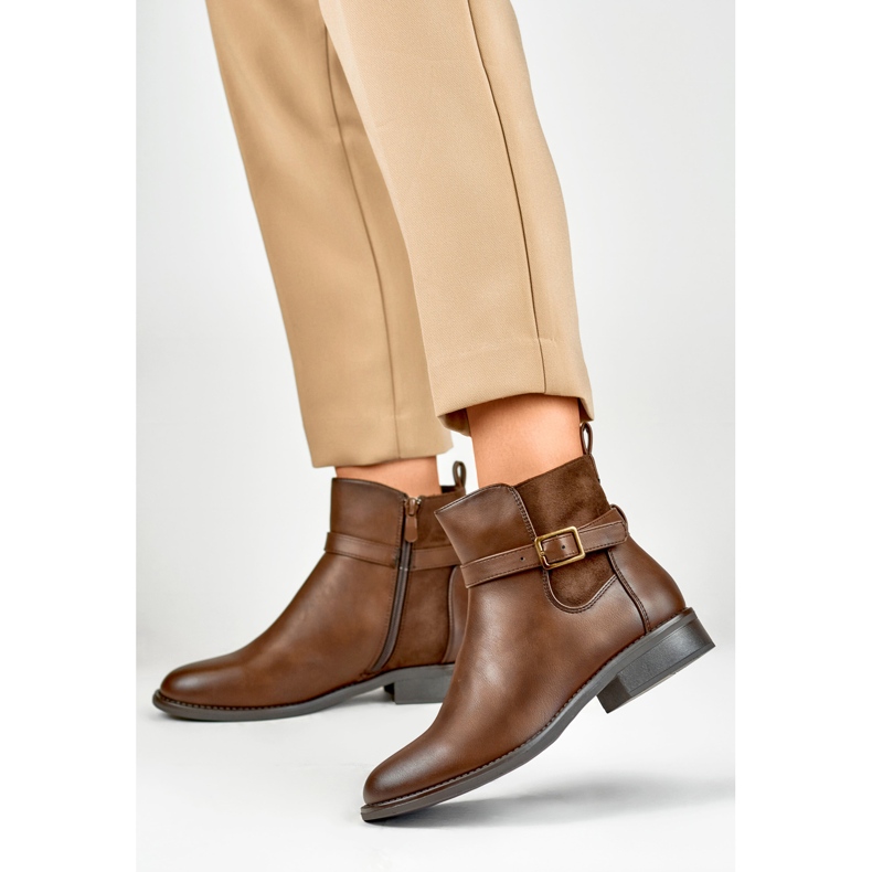 Nicht isolierte Damenstiefel CH2228BR braun 2