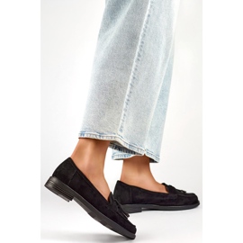 Damenschuhe mit Schleife 24-12369B schwarz 1