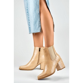 Damenstiefel mit Fellfutter 260038BE-XC, beige 2