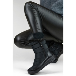 Pelzisolierte Damen-Schneestiefel 22T10B, schwarz 2