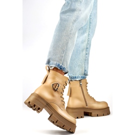 Damen-Lederstiefel GD-TL55BE, beige 1