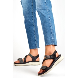 Damensandalen BM051-3019-1B schwarz 1