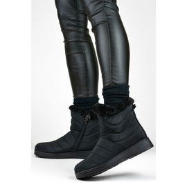 Damen-Schneestiefel mit Fellfutter W76B, schwarz 1