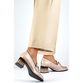 Damenpumps mit Verzierung GD-FL477D.BE beige 2