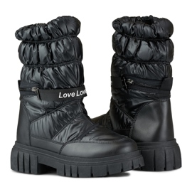 Damen-Schneestiefel mit Fellfutter OH-29B, schwarz 2