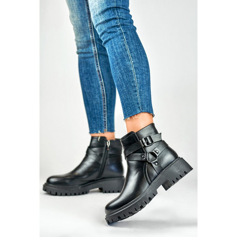 Stiefeletten Modell Aline 250043B-PU Schwarz - PRIMO 1