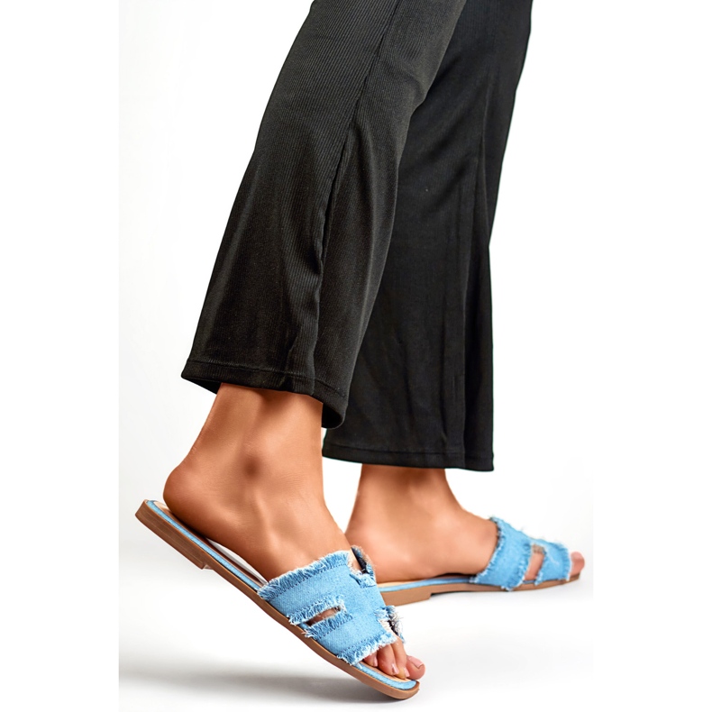 Jeans MTBL04L.DE Damen-Flip-Flops, blau 1