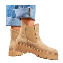 Chelsea-Stiefel Modell HB-170KH Beige - PRIMO 2