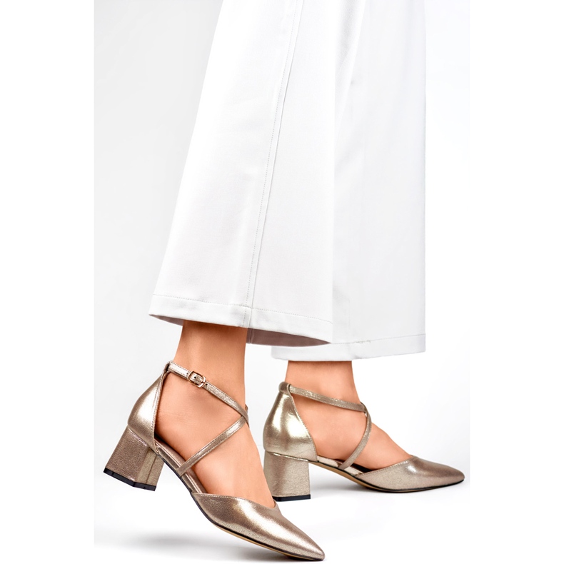 Metallic-Pumps für Damen GD-FL1150T Silber grau 1