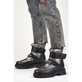 Schneestiefel Modell JH-5SI Silber silber- 1