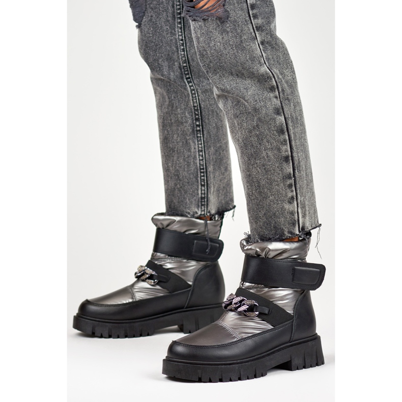 Schneestiefel Modell JH-5SI Silber 1