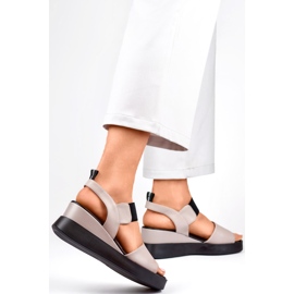 Damen-Keilsandalen GD-LH2002T, beige 1