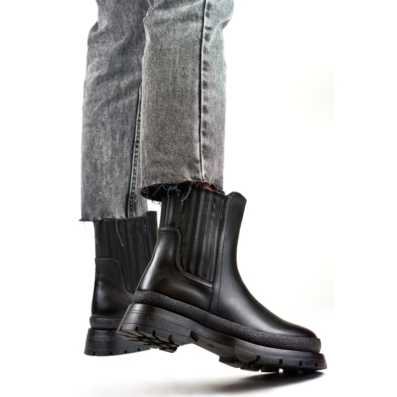 Isolierte Damenstiefel 1262B, schwarz 1