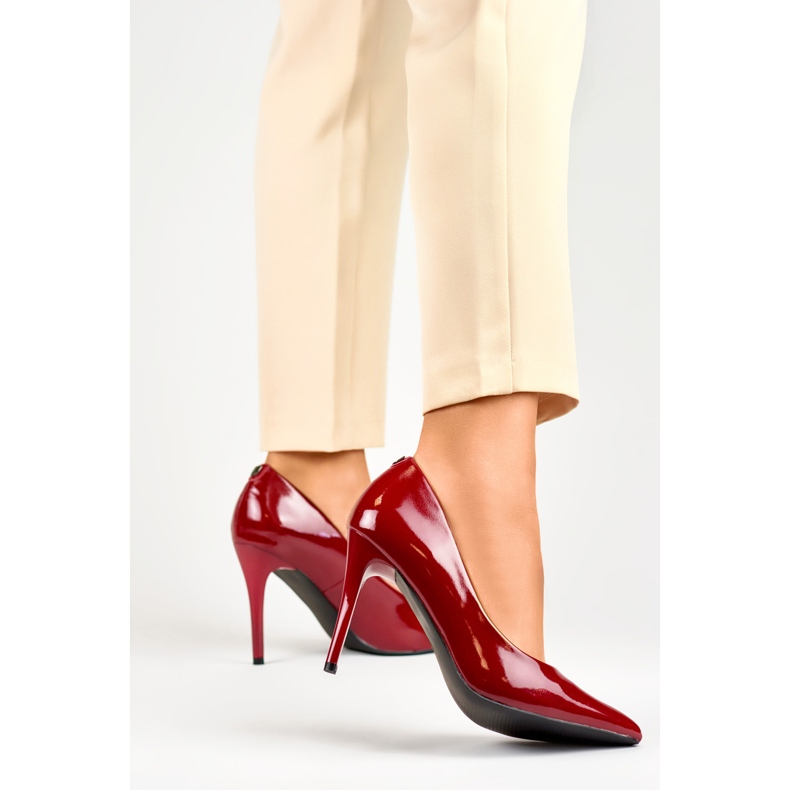 GD-FL59R Rot lackierte High Heels 2