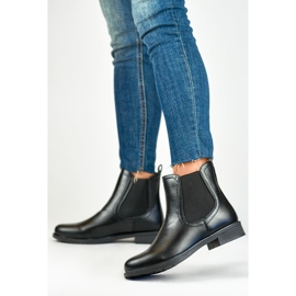 Damen-Chelsea-Stiefel MR-15B Schwarz 1