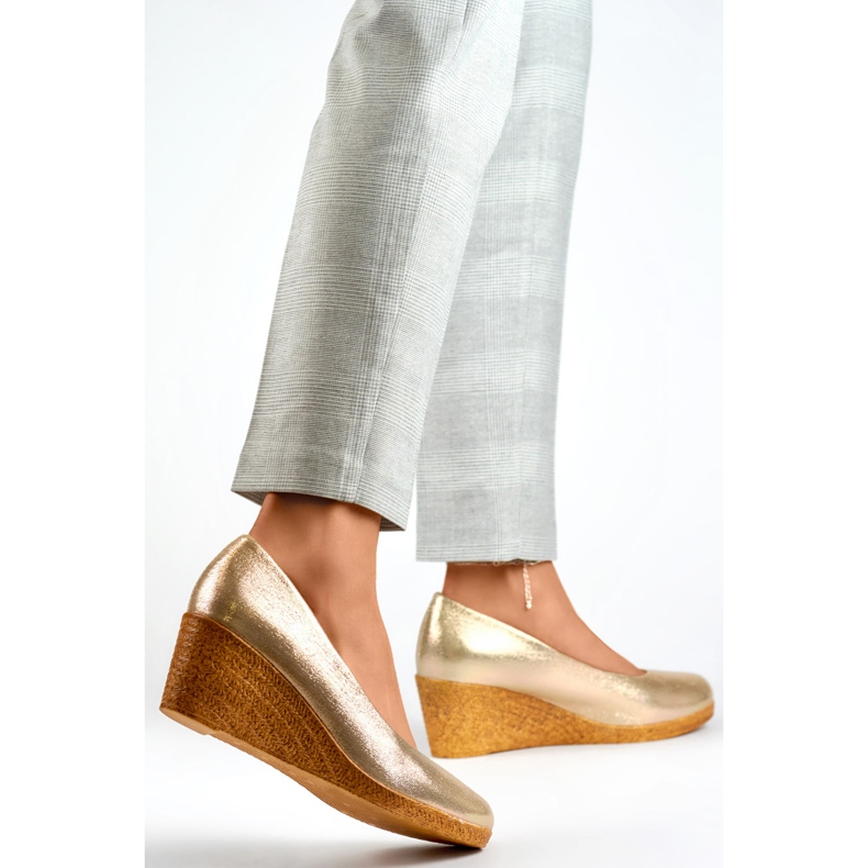 Keilpumps für Damen GD-651A-L.GO golden 1